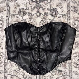 PacSun Black Faux Leather Corset